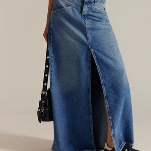 Free people We The Free Come As You Are Denim Maxi Skirt
